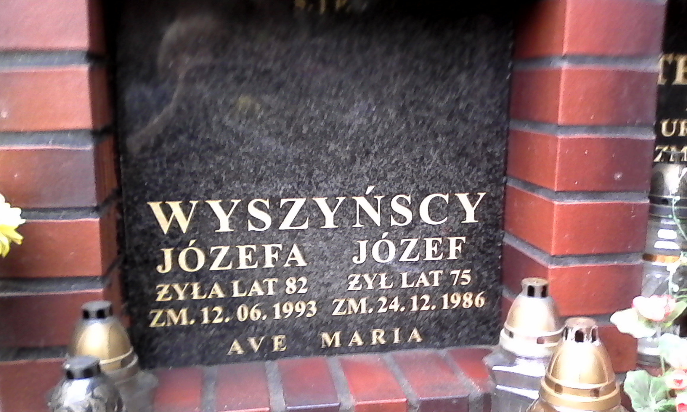 Józef WYSZYŃSKI 1912 Włocławek 0965 - Grobonet - Wyszukiwarka osób pochowanych