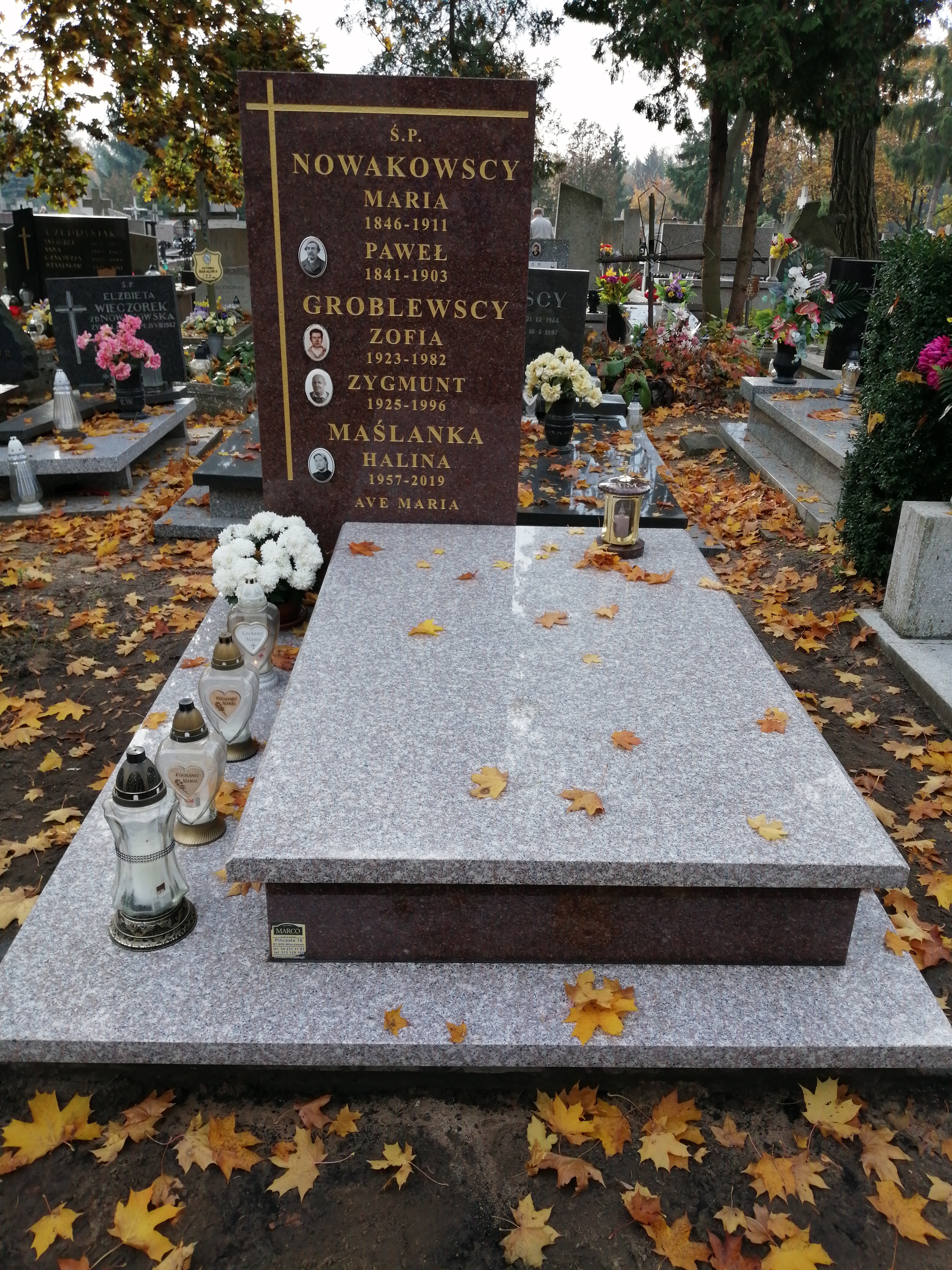 Marianna NOWAKOWSKA 1899 Włocławek 0965 - Grobonet - Wyszukiwarka osób pochowanych