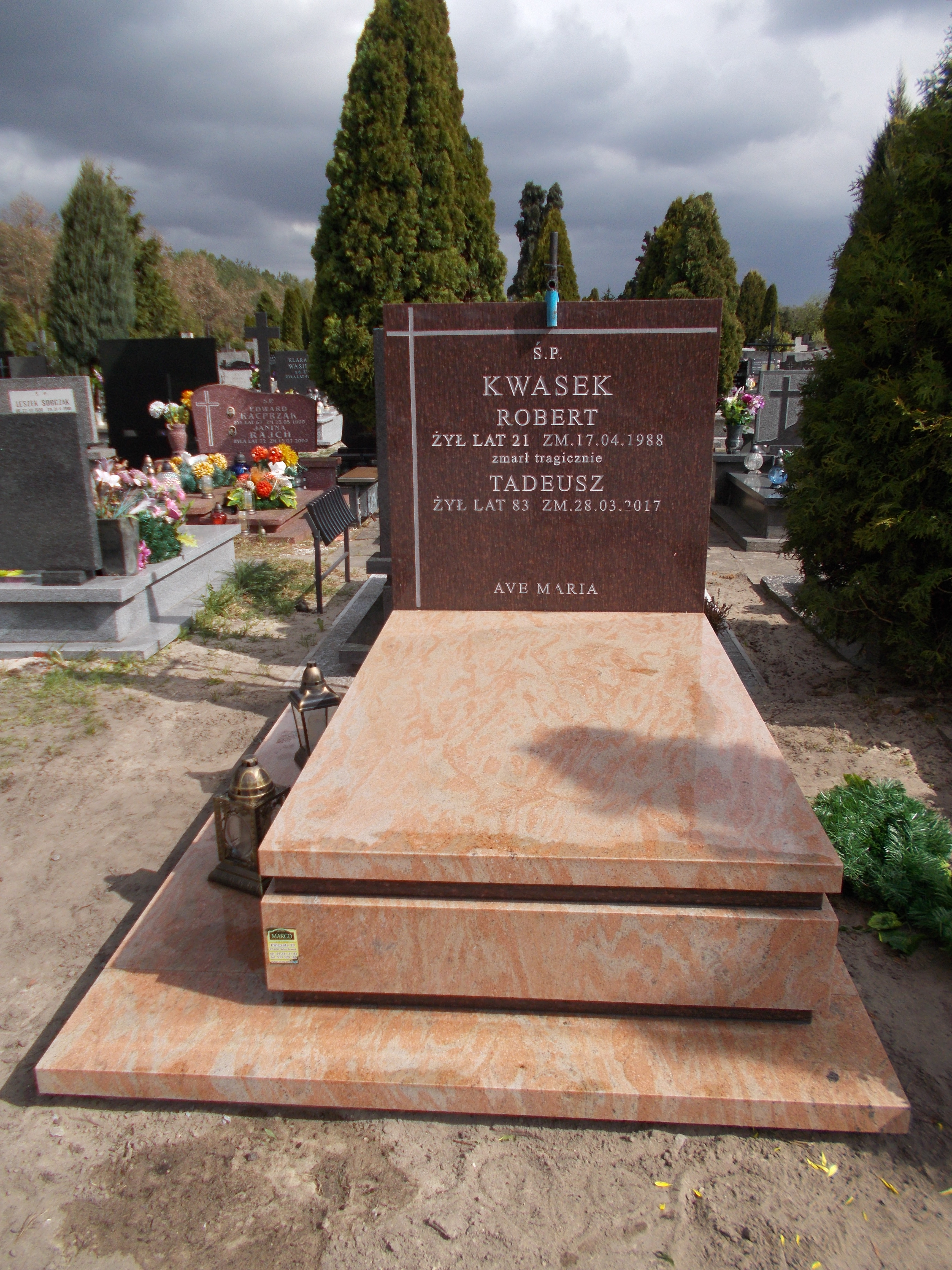 Tadeusz KWASEK 1934 Włocławek 0965 - Grobonet - Wyszukiwarka osób pochowanych