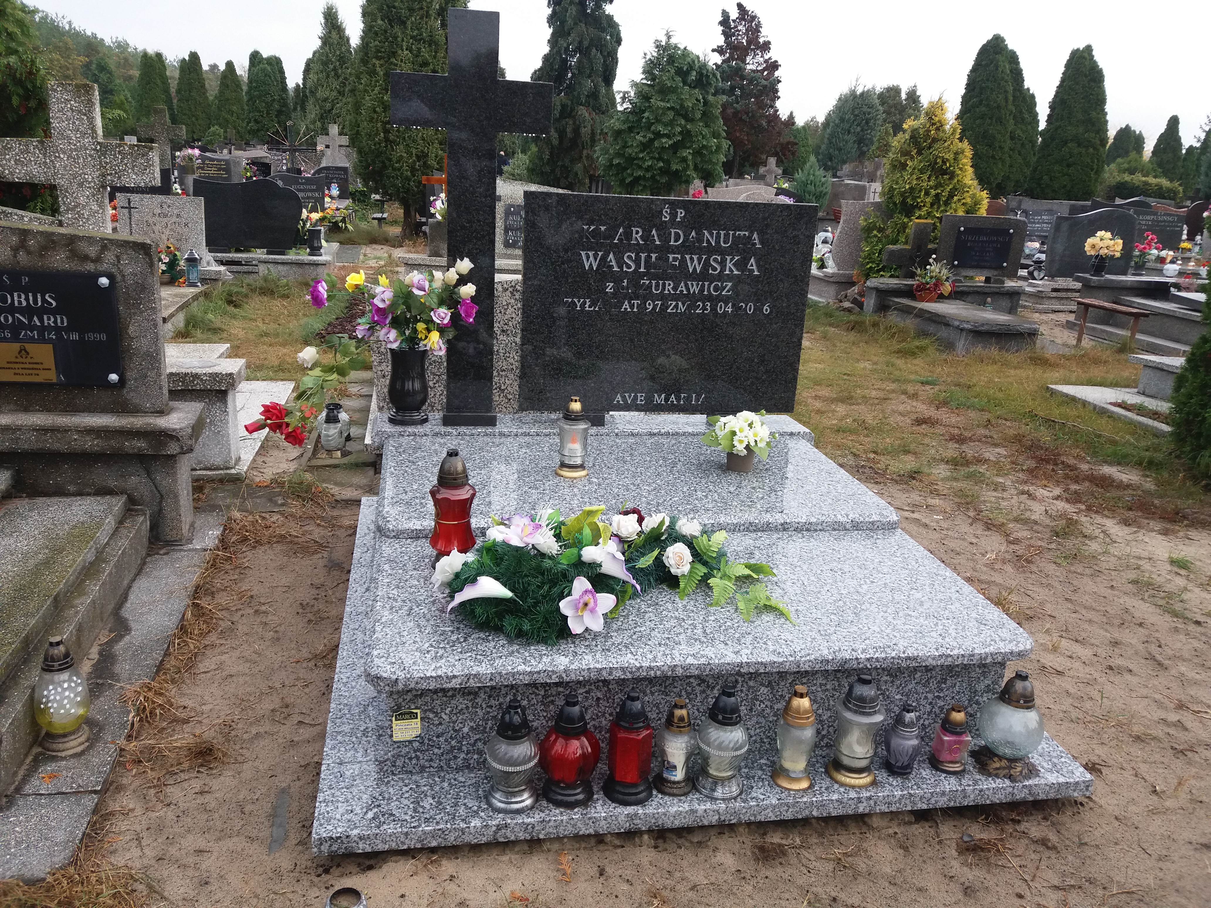 Klara WASILEWSKA 1919 Włocławek 0965 - Grobonet - Wyszukiwarka osób pochowanych