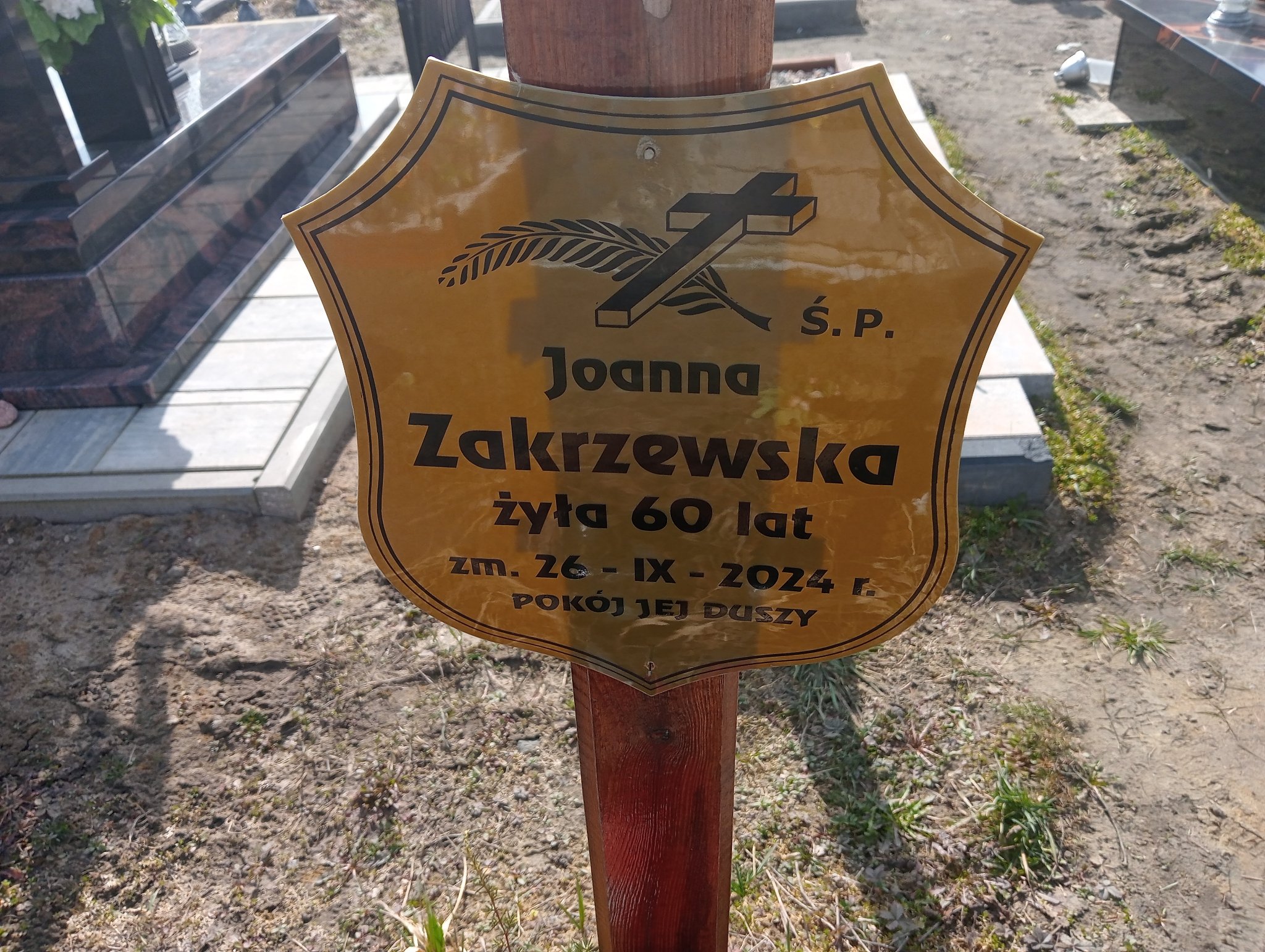 Grób Joanna Zakrzewska